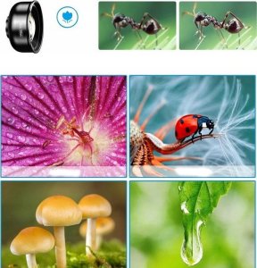 Apexel Obiektyw Makro Do Telefonu Smartfona 100mm Hd + Lampa Led 40 / Cri 95+ / Apl-hb100fl23 5