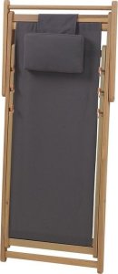 Beliani Leżak ogrodowy i zestaw 2 wymiennych tkanin (różne warianty) jasne drewno AVELLINO 5