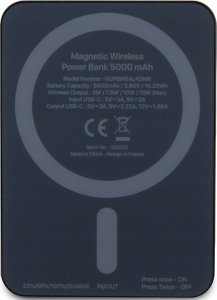 Powerbank Guess 4G Metal Logo 5000mAh Czarny 4