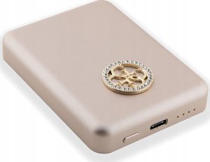 Powerbank Guess Guess Powerbank indukcyjny 5W GUPBM3AL4DMD 3000mAh złoty/gold MagSafe 4G Strassed Metal Logo 2