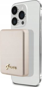 Powerbank Guess Guess Powerbank indukcyjny 15W GUPBM5ALGSGD 5000mAh złoty/gold MagSafe Metal Script Logo 3