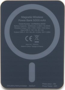 Powerbank Guess Guess Powerbank indukcyjny 15W GUPBM5ALGSGD 5000mAh złoty/gold MagSafe Metal Script Logo 4