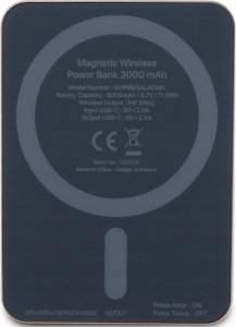 Powerbank Guess Guess Powerbank indukcyjny 5W GUPBM3ALGSGD 3000mAh złoty/gold MagSafe Metal Script Logo 4