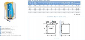Bojler Atlantic Elektryczny ogrzewacz wody OPRO SMALL mała pojemność, model w wersji SLIM 30l 6