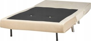 Beliani Sofa rozkładana welurowa jednoosobowa beżowa FARRIS 5