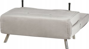 Beliani Sofa rozkładana welurowa jasnoszara FARRIS 13