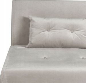 Beliani Sofa rozkładana welurowa jasnoszara FARRIS 15