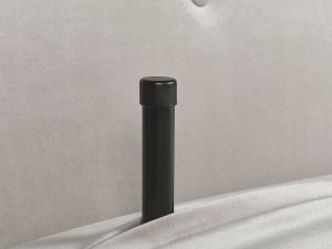 Beliani Sofa rozkładana welurowa jasnoszara FARRIS 17