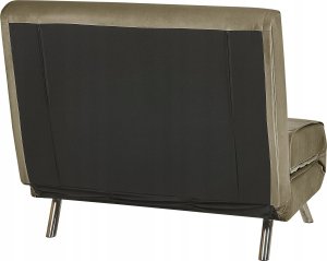 Beliani Sofa rozkładana welurowa zielona oliwkowa FARRIS 14