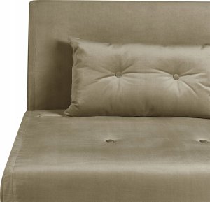 Beliani Sofa rozkładana welurowa zielona oliwkowa FARRIS 15