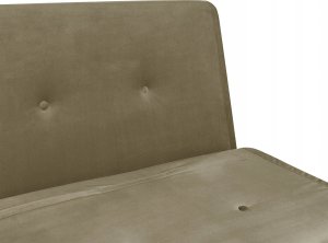 Beliani Sofa rozkładana welurowa zielona oliwkowa FARRIS 16