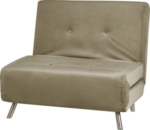 Beliani Sofa rozkładana welurowa zielona oliwkowa FARRIS 5