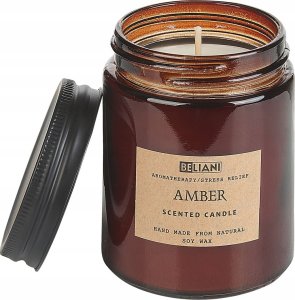 Beliani Zestaw zapachowy świeca sojowa i dyfuzor z patyczkami złoty bursztyn DARK ELEGANCE 5