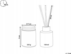 Beliani Zestaw zapachowy świeca sojowa i dyfuzor z patyczkami złoty bursztyn DARK ELEGANCE 7