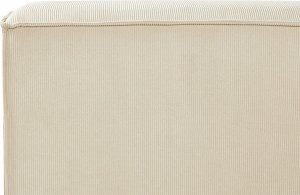 Beliani Łóżko sztruksowe 180 x 200 cm beżowe LINARDS 12