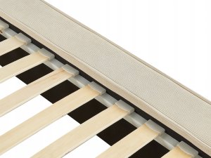 Beliani Łóżko sztruksowe 180 x 200 cm beżowe LINARDS 8