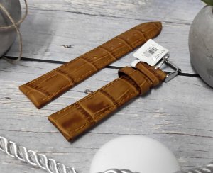 JVD Skórzany pasek do zegarka 18 mm R41717-18 brązowy 2