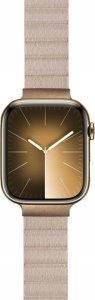 Crong Crong Eclipse - Skórzany pasek magnetyczny Apple Watch 38/40/41mm (beżowy) 2