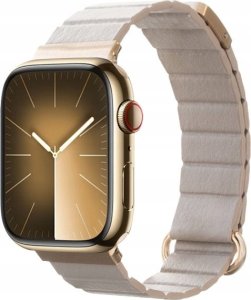 Crong Crong Eclipse - Skórzany pasek magnetyczny Apple Watch 38/40/41mm (beżowy) 3