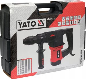Młotowiertarka Yato MÅOT SDS+ 1100W, 3 FUNKCJE + WIERTÅA I DÅUTA 15