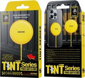 Wekome WEKOME WP-U166 Tint Series - Ładowarka indukcyjna MagSafe 15W (Żółty) 2