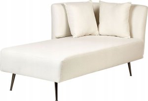 Beliani Szezlong prawostronny biały RIOM 3