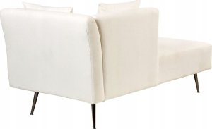 Beliani Szezlong prawostronny biały RIOM 5