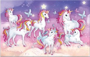 Herma HERMA Schreibunterlage Einhorn 55x35 3 Stück 2