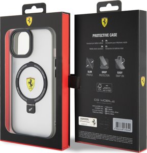 Ferrari Ferrari FEHMP15SUSCAH iPhone 15 / 14 / 13 6.1" transparent hardcase Ring Stand 2023 Collection MagSafe 14