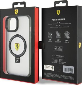 Ferrari Ferrari FEHMP15SUSCAH iPhone 15 / 14 / 13 6.1" transparent hardcase Ring Stand 2023 Collection MagSafe 8