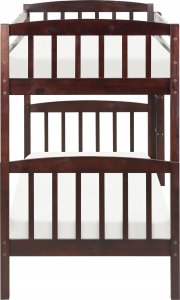 Beliani Łóżko piętrowe drewniane 90 x 200 cm ciemne REVIN 5