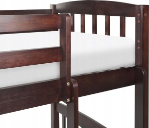 Beliani Łóżko piętrowe drewniane 90 x 200 cm ciemne REVIN 6