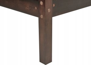 Beliani Łóżko piętrowe drewniane 90 x 200 cm ciemne REVIN 8