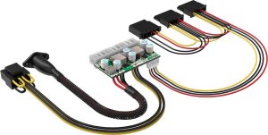 Akasa adaptér AK-PE200-01, 200W DC-to-DC ATX, 4-pin DIN 4