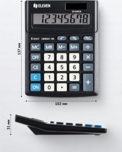 Kalkulator Eleven ELEVEN Kalkulator biurowy CMB801BK czarny 4