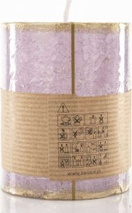 Art-Pol Pl Różowy Świeca Rustic Patyn Walec Mały Fi7 3