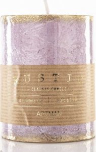 Art-Pol Pl Różowy Świeca Rustic Patyn Walec Mały Fi7 5