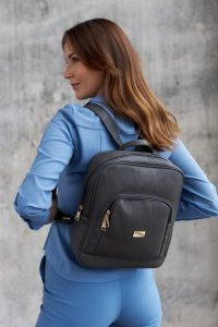 Peterson Pojemny plecak damski ze skóry ekologicznej - Peterson NoSize 14