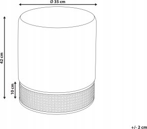 Beliani Puf welurowy ⌀ 35 cm różowy YANKTON 3