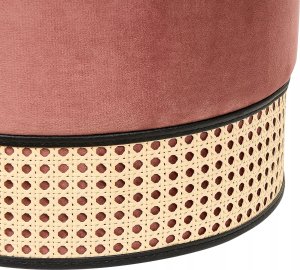 Beliani Puf welurowy ⌀ 35 cm różowy YANKTON 5