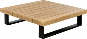 Beliani Zestaw ogrodowy drewniany 5-osobowy złamana biel MYKONOS 9