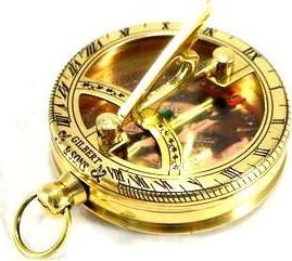 Triton Mosiężny zegar słoneczny z kompasem z otwieraną pokrywą NC2847 2