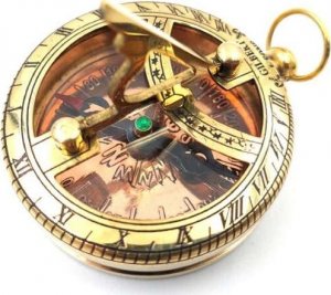 Triton Mosiężny zegar słoneczny z kompasem z otwieraną pokrywą NC2847 7