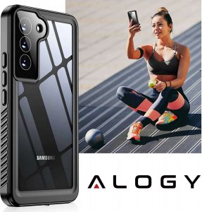 Alogy Etui wodoodporne do Samsung Galaxy S23 360 Alogy Pancerne Armor IP68 ze smyczką Czarne 7