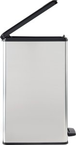 Kosz na śmieci Curver Kosz na śmieci z pedałem Deco, owalny, 40 L, srebrny 2