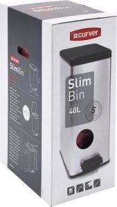 Kosz na śmieci Curver Kosz na śmieci z pedałem Deco, owalny, 40 L, srebrny 4