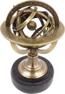 Triton Astrolabium mosiężne na podstawie z czarnego kamienia BN-2088Z 2