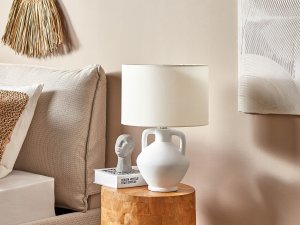 Lampa stołowa Beliani Lampa stołowa ceramiczna biała LABRADA 2