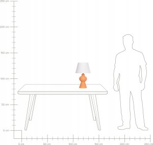 Lampa stołowa Beliani Lampa stołowa ceramiczna pomarańczowa FABILOS 8