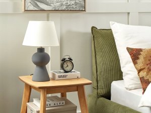 Lampa stołowa Beliani Lampa stołowa ceramiczna szara FABILOS 4